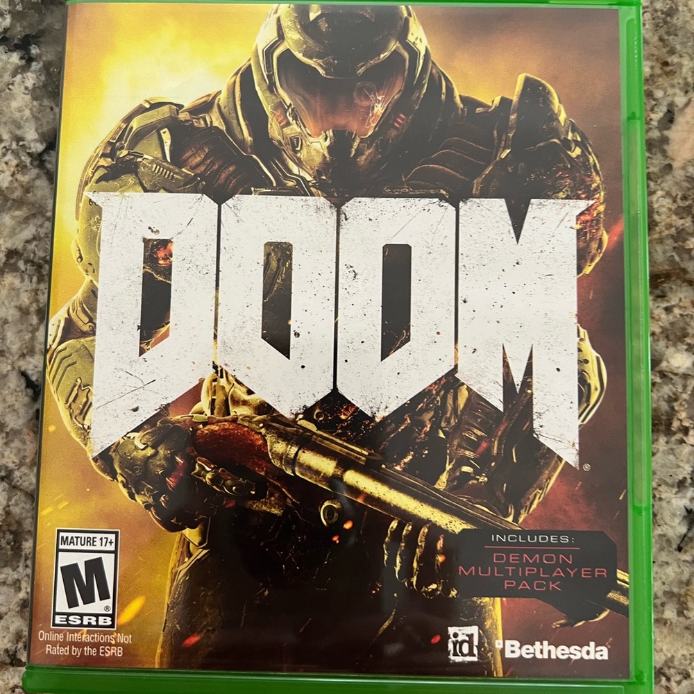 DOOM Video Game for Xbox One - Green Case